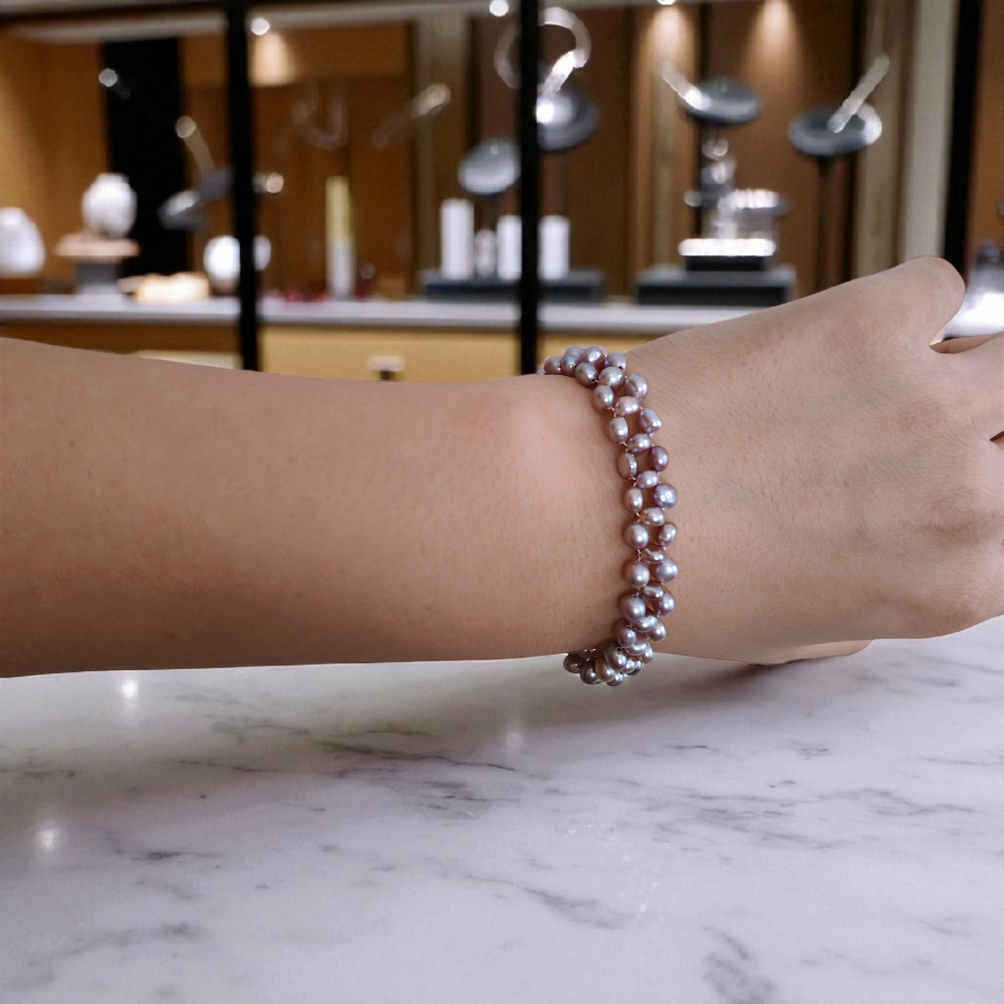 Elegant Purple Woven Bracelet