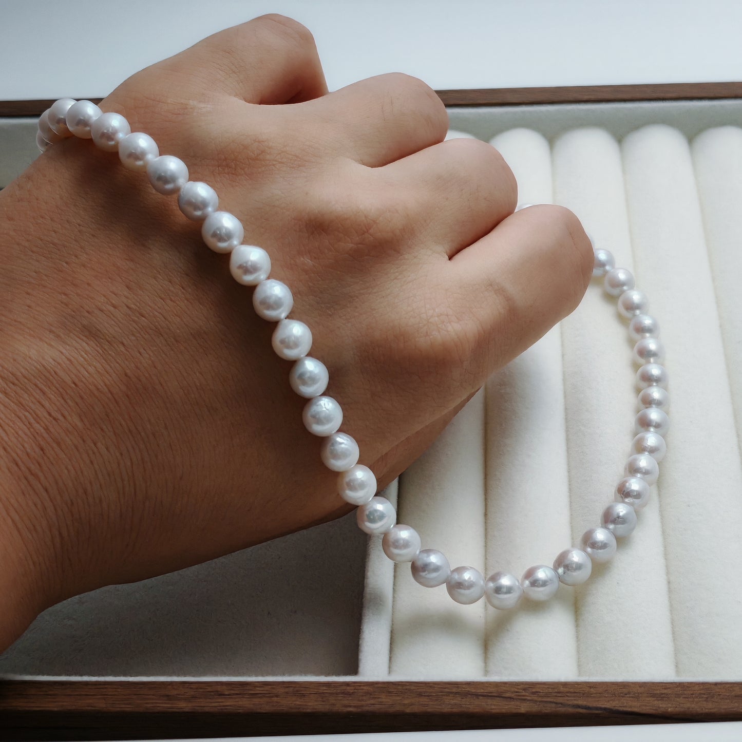 Light Blueish Grey Baroque Pearl Necklace