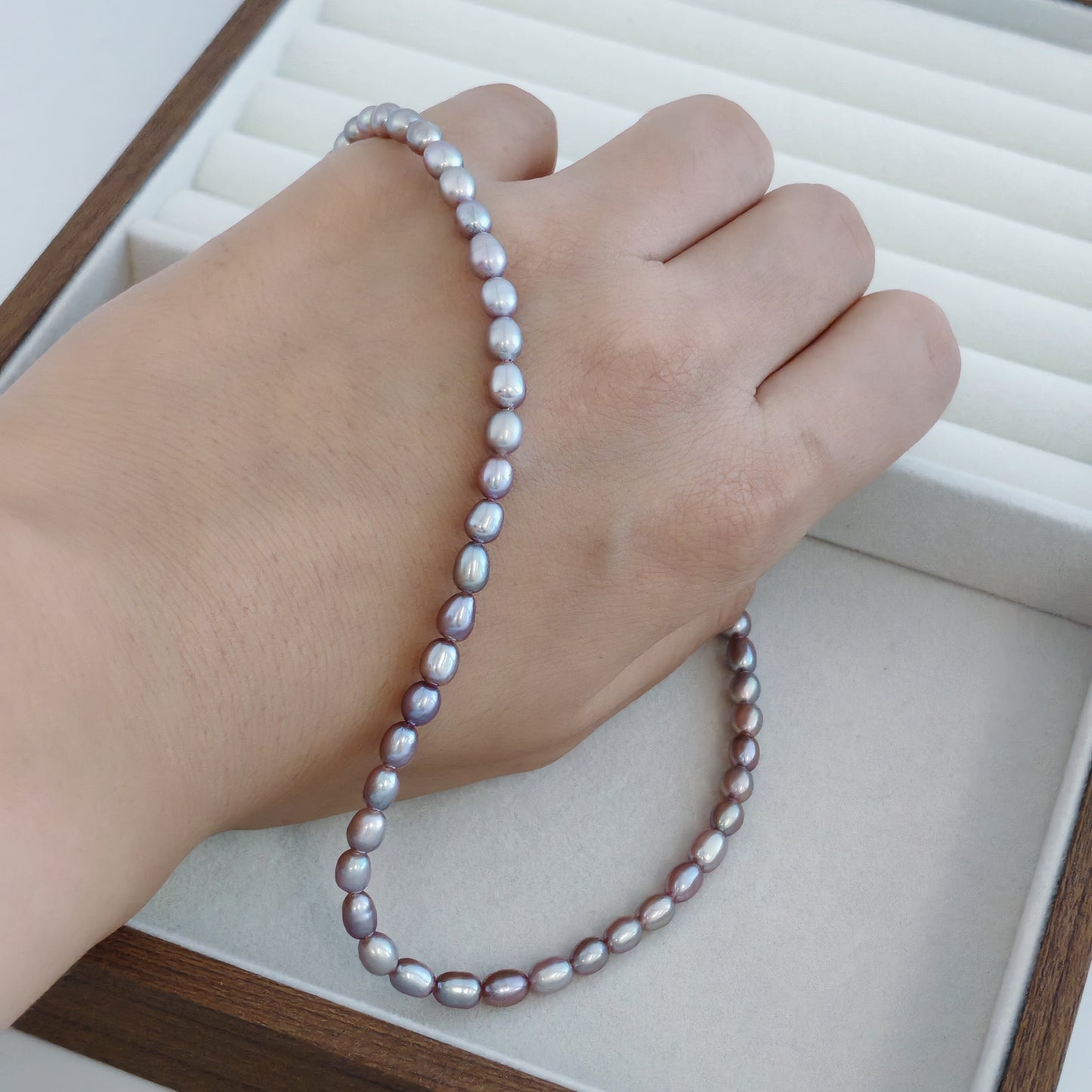 Deep Purple Pearl Necklace