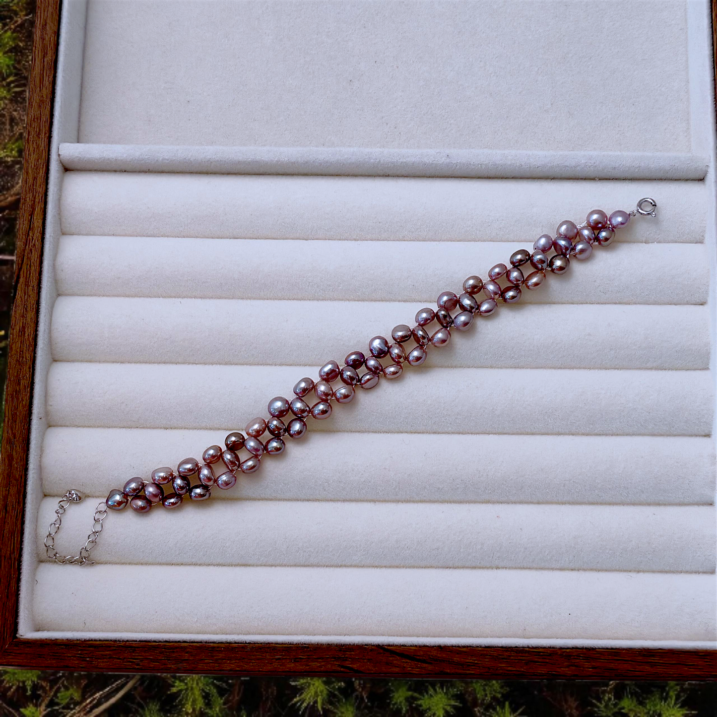 Elegant Purple Woven Bracelet