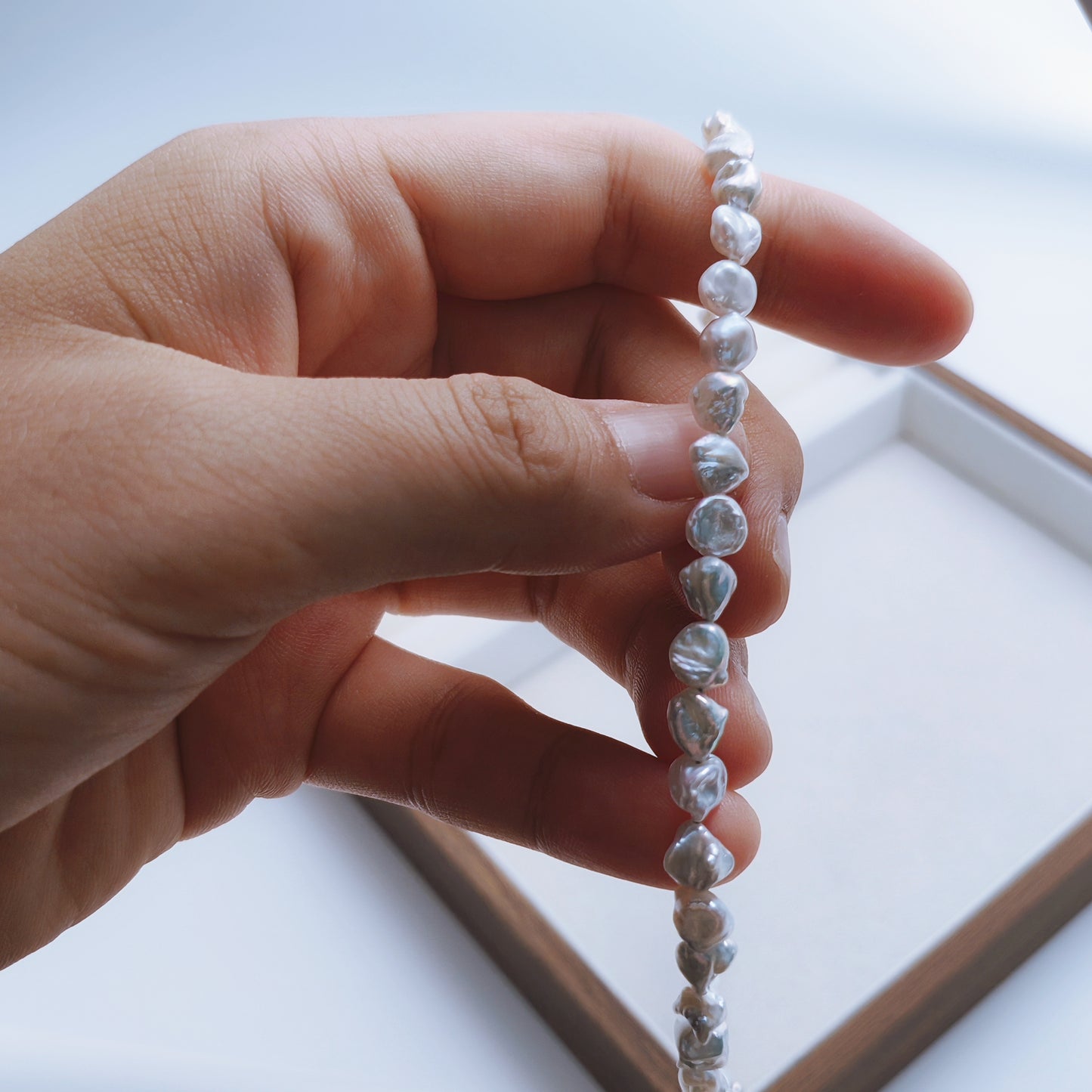 Light Blue Baroque Pearl Set