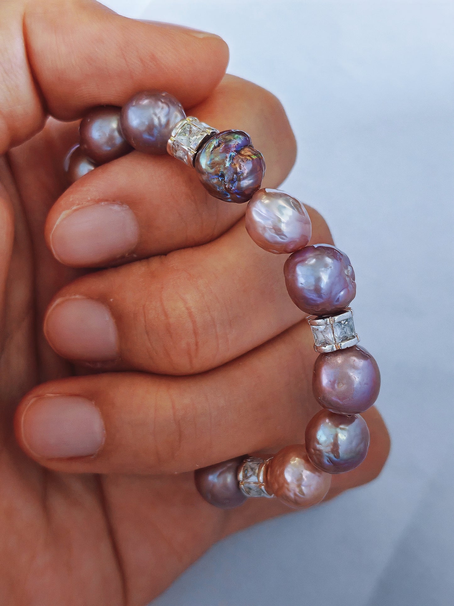 Purple Pearl Bracelet