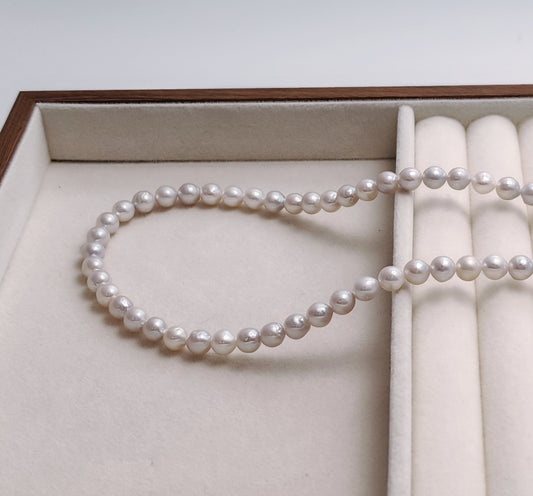 Light Blueish Grey Baroque Pearl Necklace