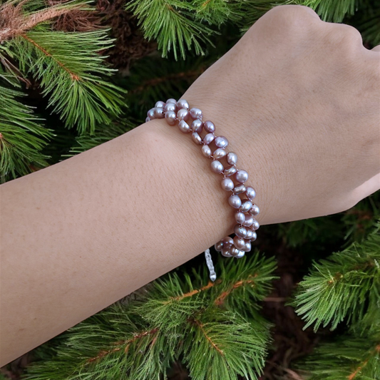 Elegant Purple Woven Bracelet