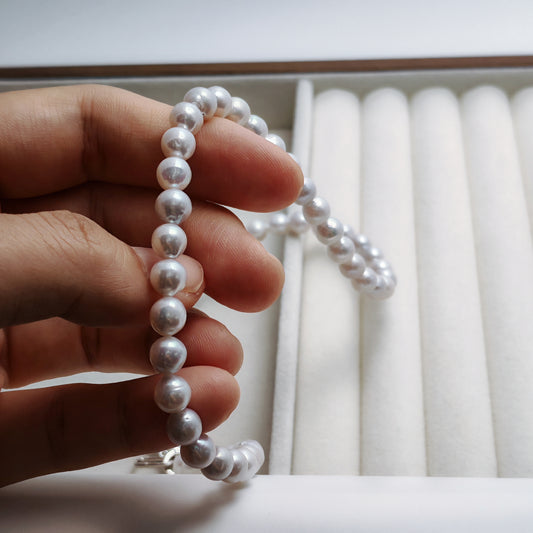 Light Blueish Grey Baroque Pearl Necklace
