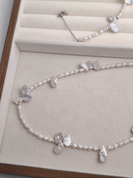 Light Blue Pearl Jewelry Set